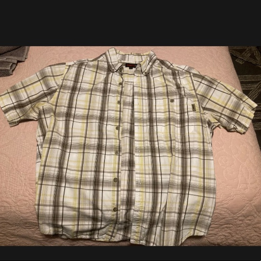 Wolverine Mens workwear button up plaid shirt Large